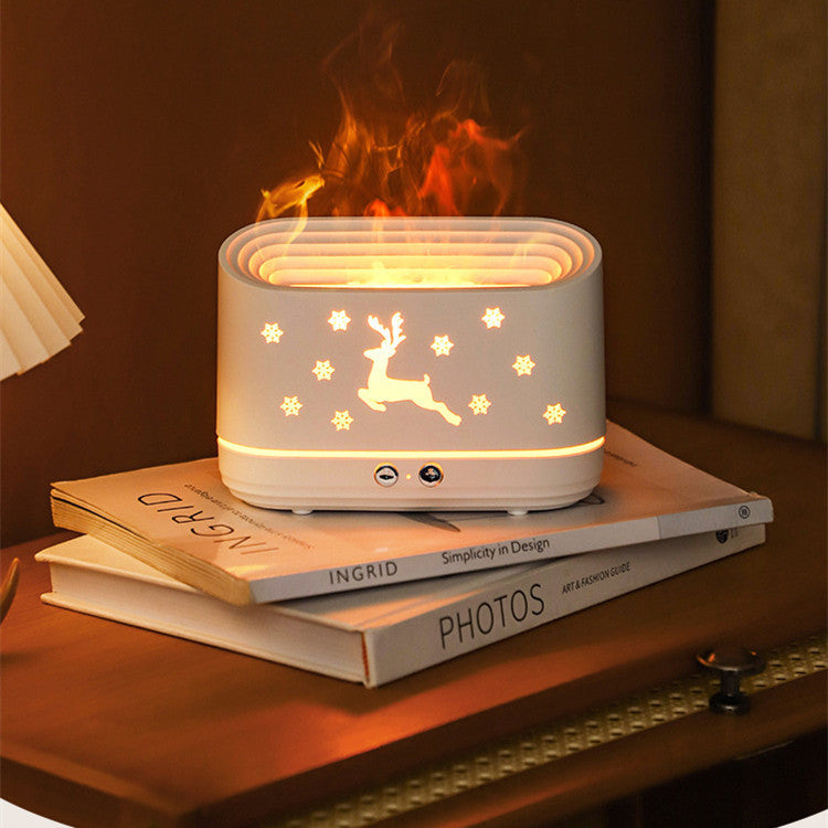 Elch Flamme Befeuchter Diffusor Stumm Haushalt Atmosphäre Lampe Weihnachten Home Dekorationen