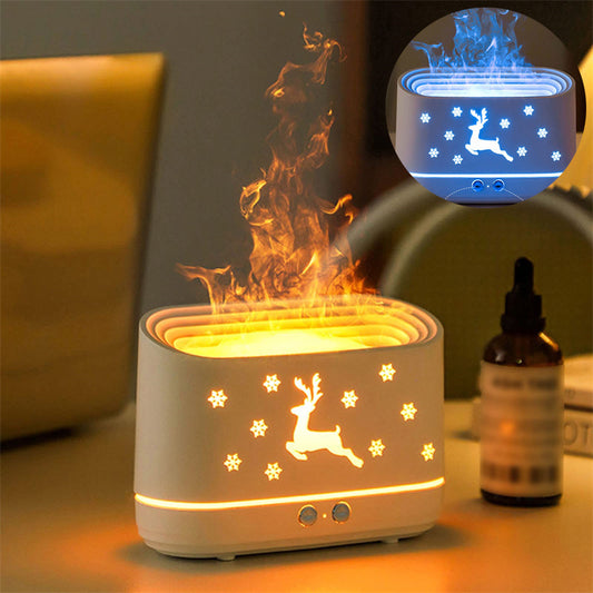 Elch Flamme Befeuchter Diffusor Stumm Haushalt Atmosphäre Lampe Weihnachten Home Dekorationen