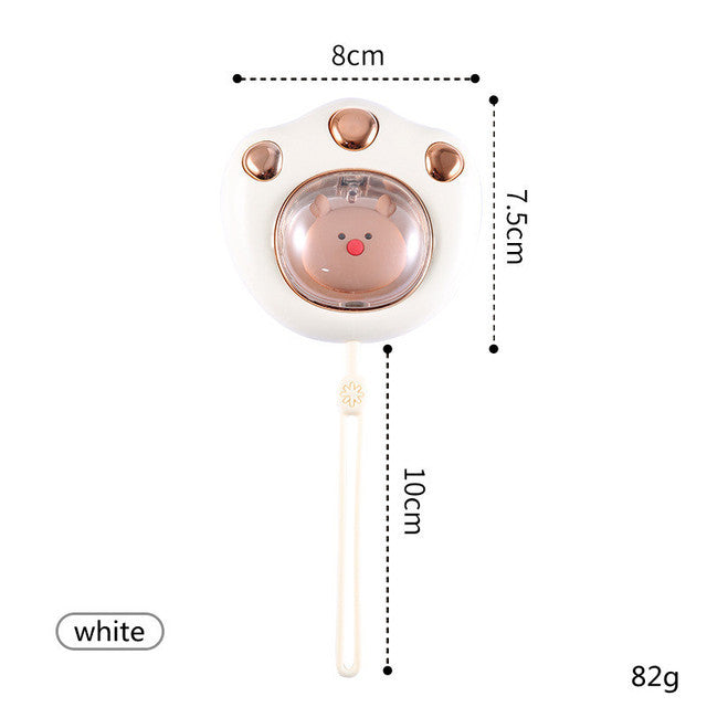 Mini-Handwärmer, elektrisch, Katzenpfote, süße Kralle, Winterheizung, schnelle Erwärmung, wiederaufladbar über USB, tragbar, kleiner Mini-Handwärmer