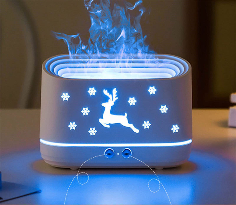 Elch Flamme Befeuchter Diffusor Stumm Haushalt Atmosphäre Lampe Weihnachten Home Dekorationen