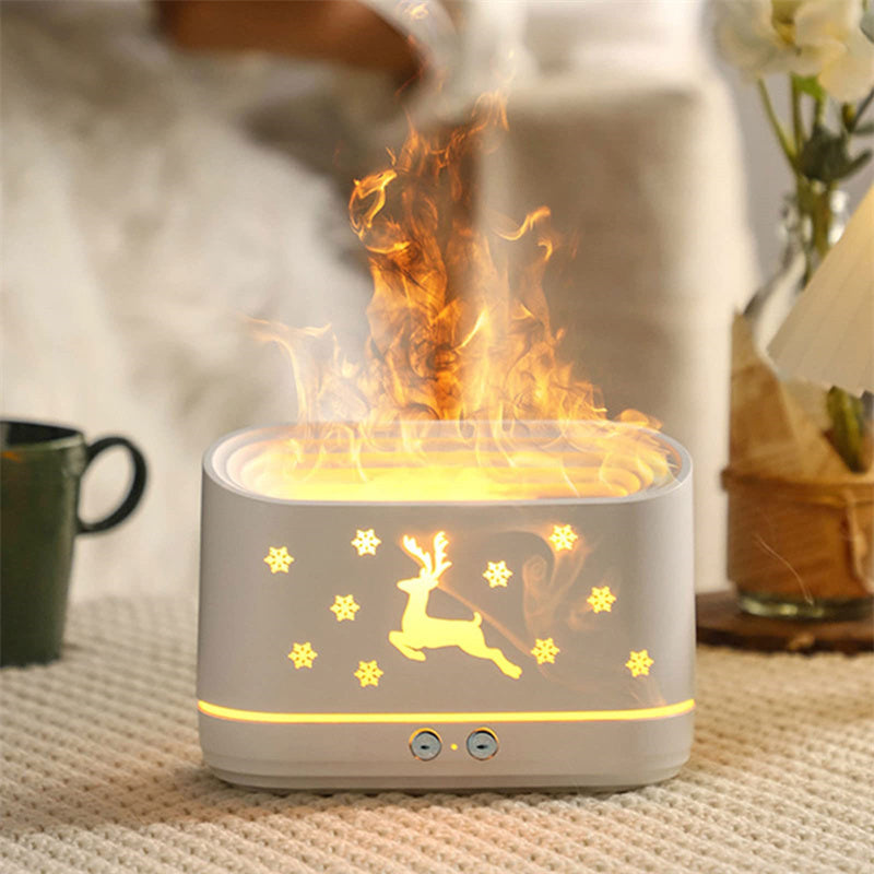 Elch Flamme Befeuchter Diffusor Stumm Haushalt Atmosphäre Lampe Weihnachten Home Dekorationen