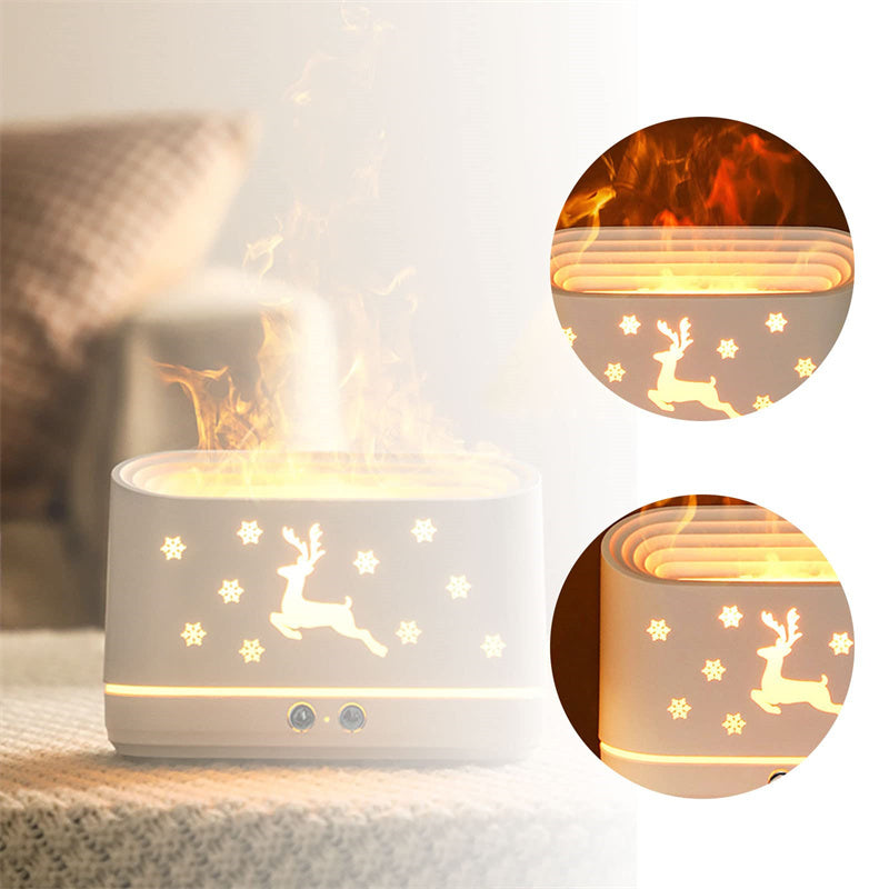 Elch Flamme Befeuchter Diffusor Stumm Haushalt Atmosphäre Lampe Weihnachten Home Dekorationen