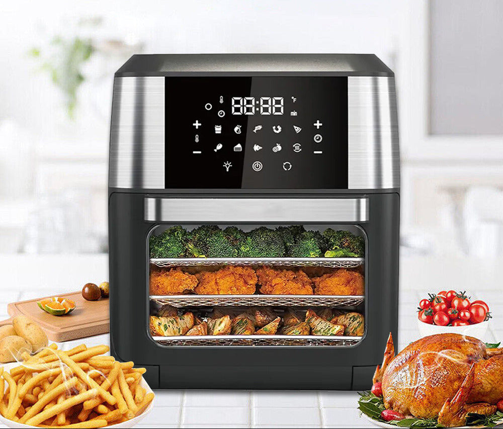 12L Heißluftfritteuse Heissluft Friteuse Fritteusen Backofen 1700W Air Fryer XXL