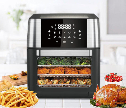 12L Heißluftfritteuse Heissluft Friteuse Fritteusen Backofen 1700W Air Fryer XXL