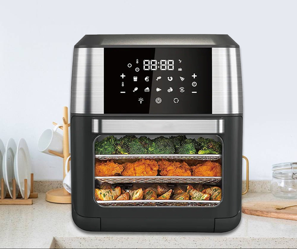 12L Heißluftfritteuse Heissluft Friteuse Fritteusen Backofen 1700W Air Fryer XXL